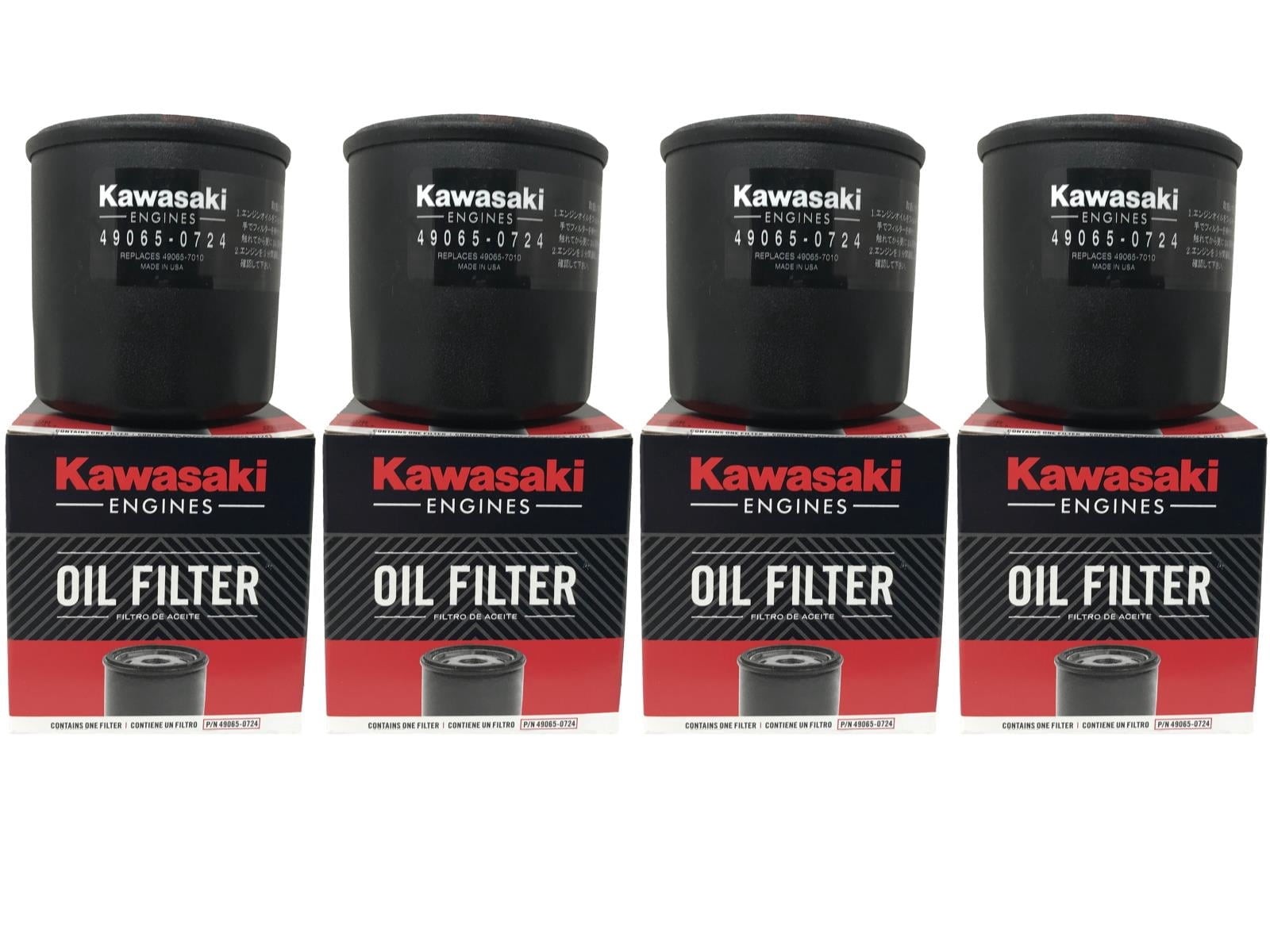 4 Pack OEM Kawasaki Oil Filter 49065-0734 (replaces 49065-7010 / 49065-0724) 4 Pack OEM Kawasaki Oil Filter 49065-0734 (replaces 49065-7010 / 49065-0724)