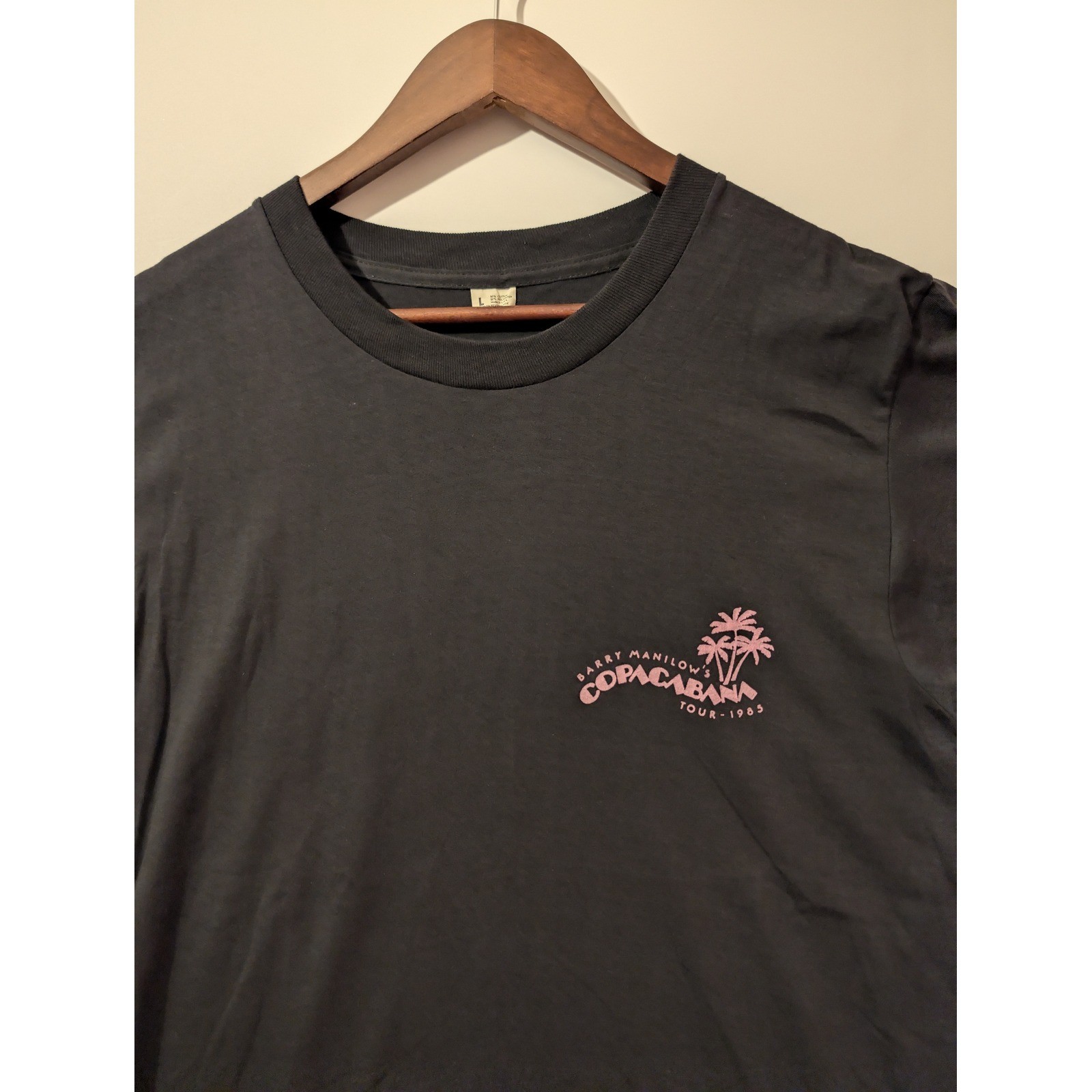 Vintage Barry Manilow Copacabana Tour 1985 Shirt Mens Large Black Excellent 80s