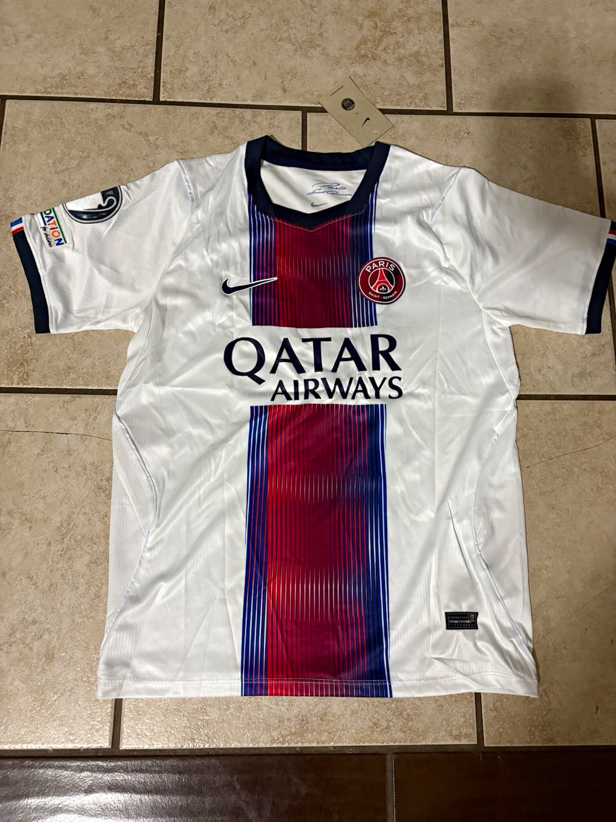 Nike Paris Saint-Germain O. Dembélé #10 Soccer Jersey - White, Small