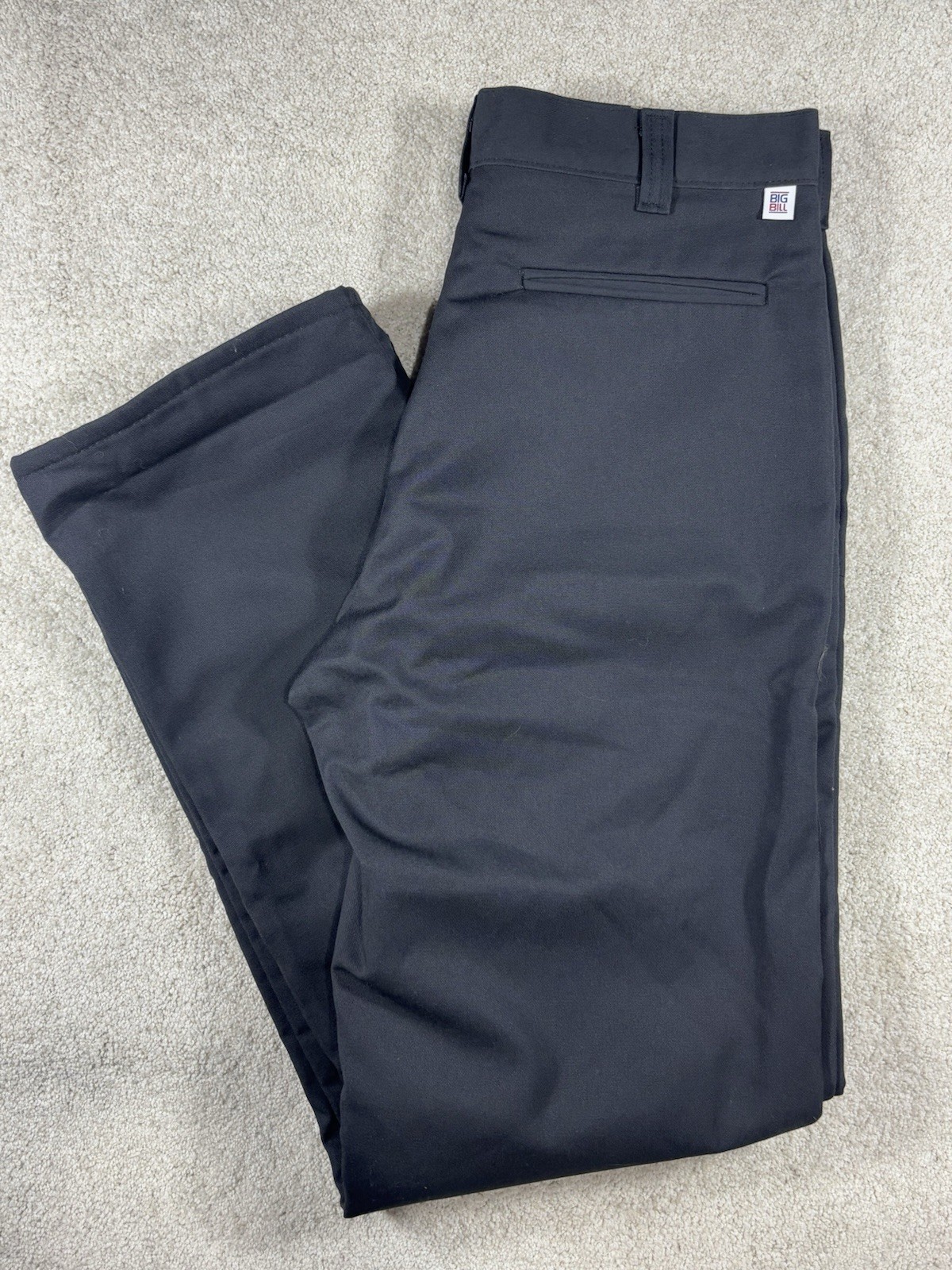 Big Bill Twill Pants 32x30 Work Wear Black Men’s Plain Front Made In Canada 2147