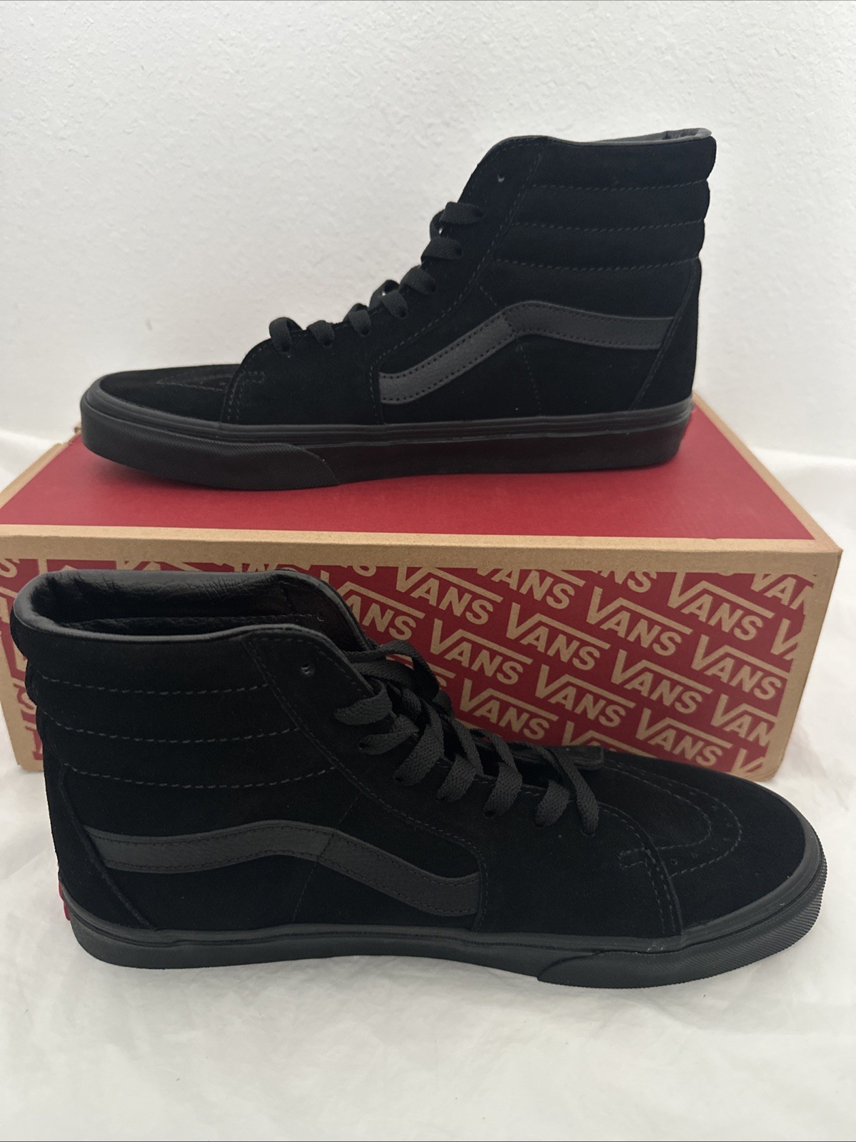 Vans Sk8-Hi Black Suede Hi Top Shoes Men’s Size 12 VN000D5IBKA