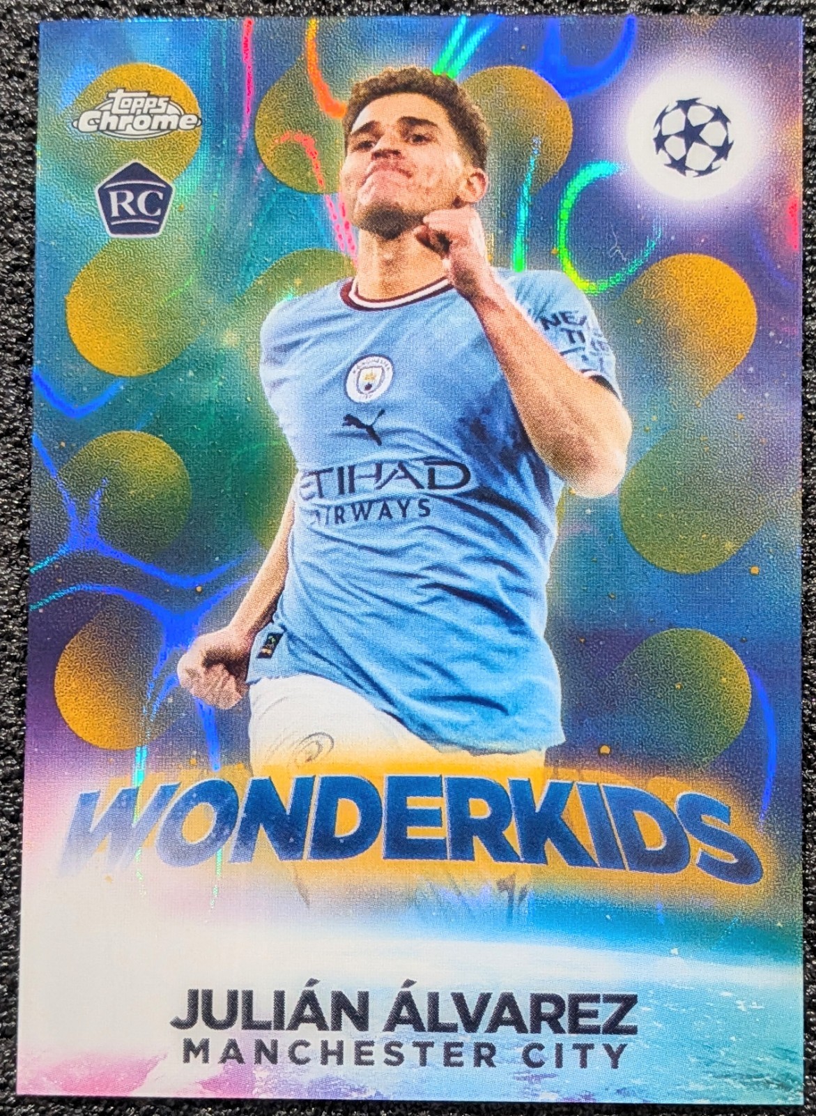 2022-23 Topps Chrome #W-9 Julian Alvarez Wonderkids Gold Lava SP rc rookie ssp