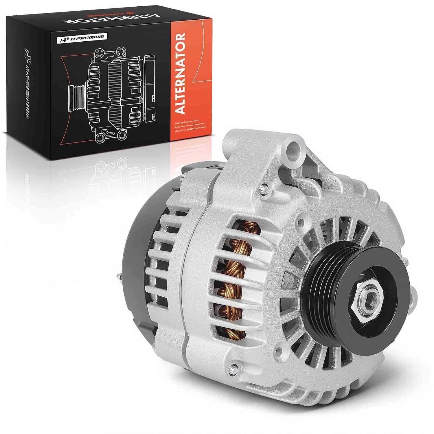 A-Premium Alternator, 12V 105A 6-Groove Pulley Clockwise