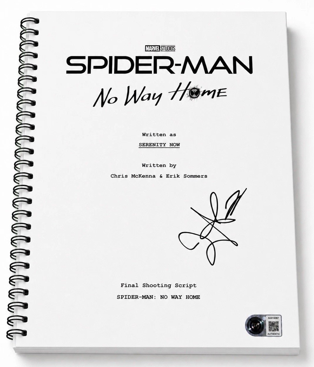 Zendaya Signed Autograph Spider-Man No Way Home Full Script Screenplay Beckett