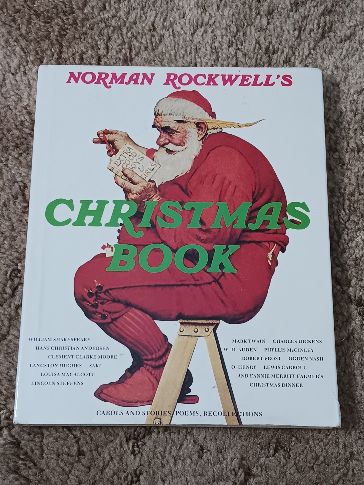Vintage 1993 Norman Rockwell\'s Christmas Book Hardcover