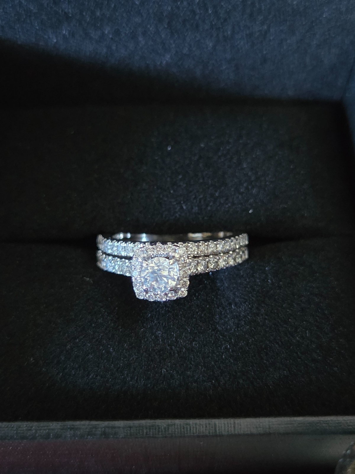 Kay Jewelers 3/4 CT TW Natural Diamond Bridal Set 10K White Gold Size 5.5