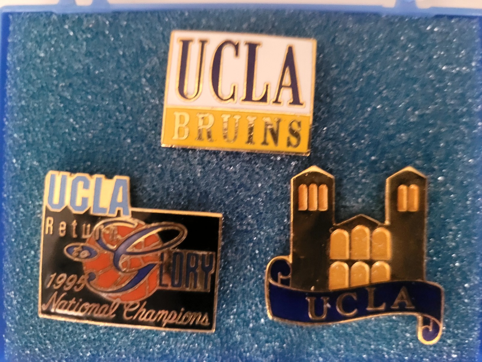 (3) Vintage UCLA Bruins Basketball 1995 National Champions Sports Pin RARE Lot
