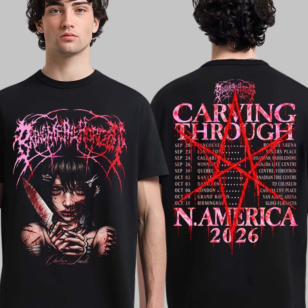 Bring Me The Horizon Chelsea Smile Carving Through N.America 2026 Tour T-Shirt 