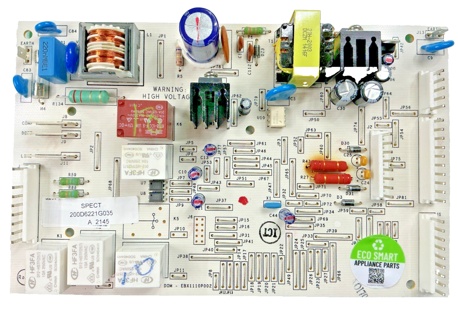 200D6221G035 OEM GE Refrigerator Main Control Board Replacement