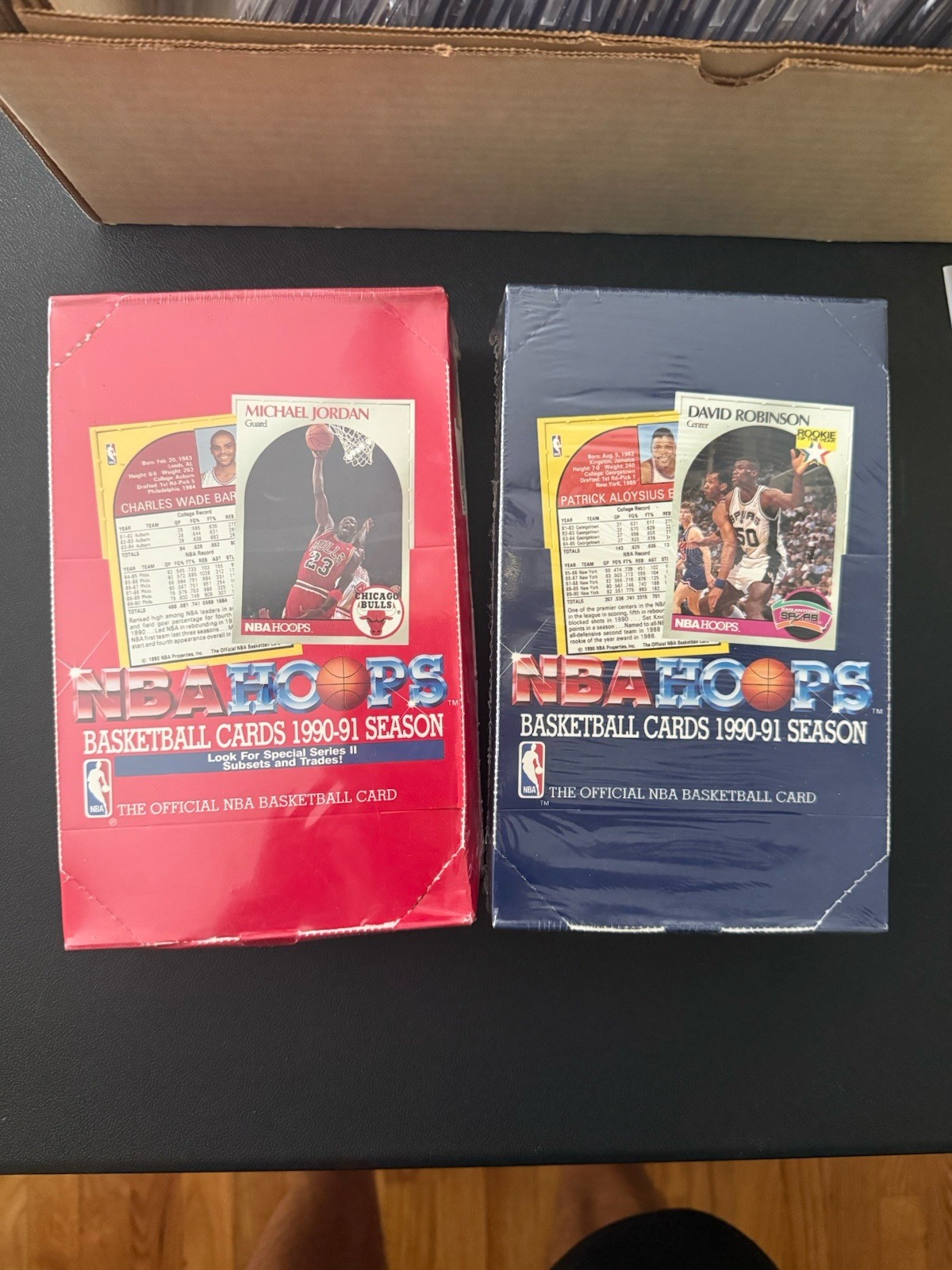 1990-91 NBA Hoops Series 1 & 2 Factory Sealed Boxes MJ Jordan 1990-91 NBA Hoops Series 1 & 2 Factory Sealed Boxes MJ Jordan