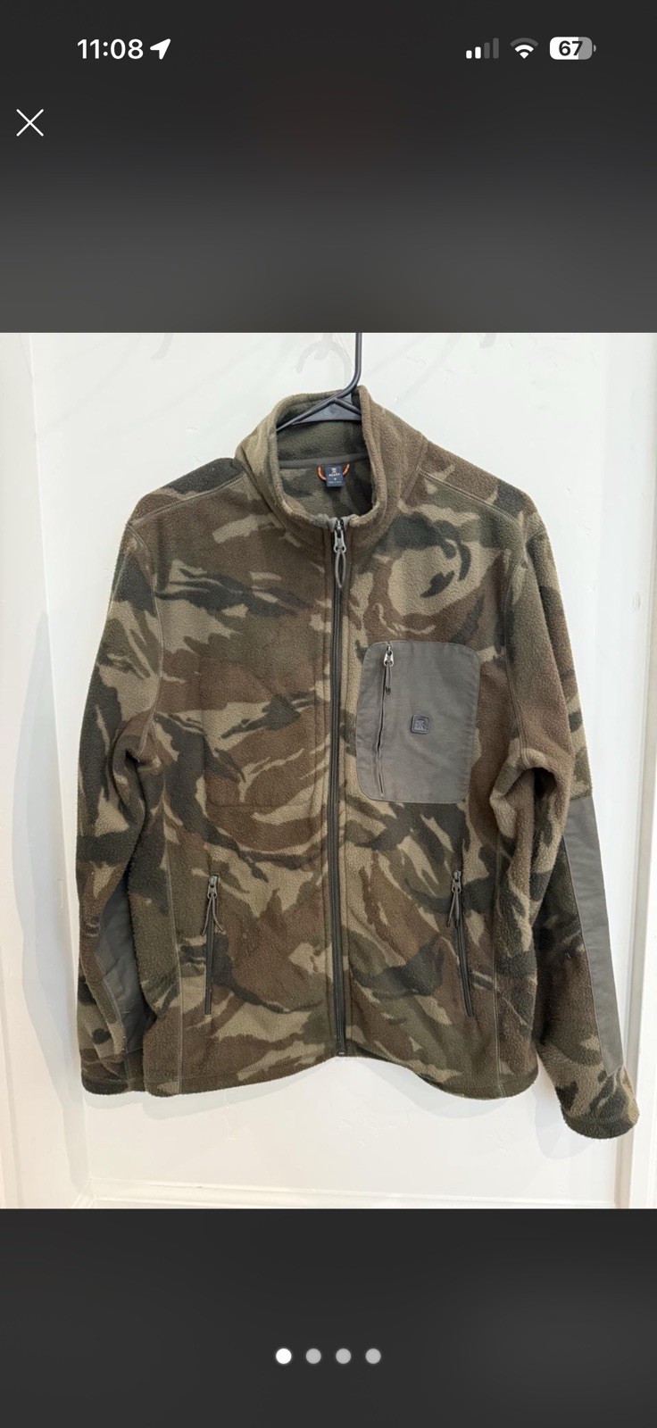 Roark Revival Men’s Small Camo Fleece Jacket