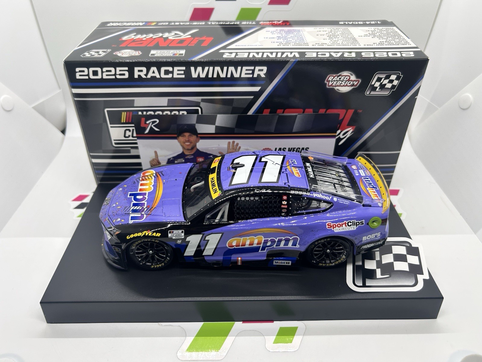 2025 Denny Hamlin #11 Ampm Toyota Camry Joe Gibbs Las Vegas Raced Win NASCAR 2025 Denny Hamlin #11 Ampm Toyota Camry Joe Gibbs Las Vegas Raced Win NASCAR