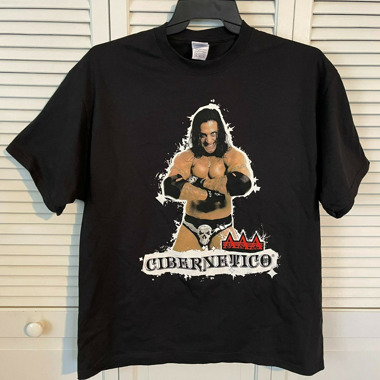 New Cibernetico AAA Lucha Libre Wrestling Shirt, Black, Delta Size XL, Not WWE