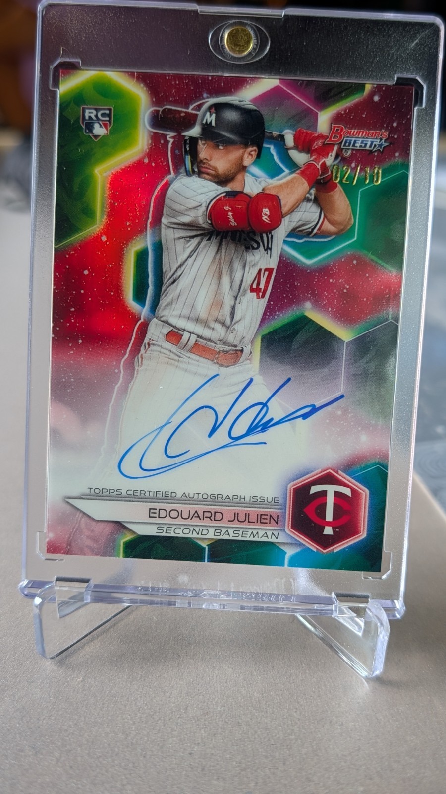 2023 Bowman Best Eduardo Julian Red Auto /10