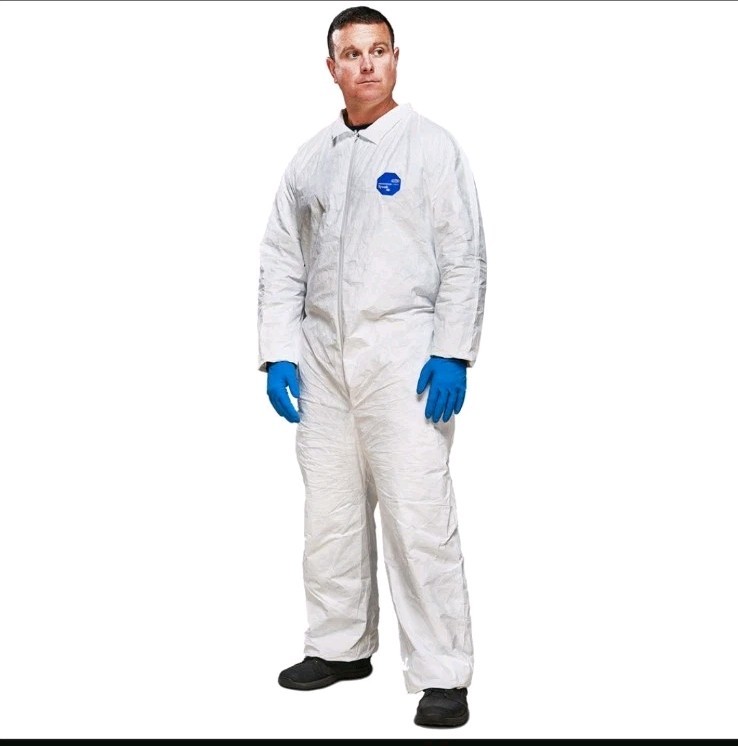 Tyvek 400,Dupont 25-pk TY120SWH2X002500  Collared Disposable Coverall, Size 3XL