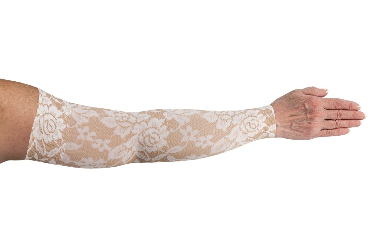 DARLING TAN Compression Sleeve by LYMPHEDIVAS, Gauntlet Option, ANY SZ & LVL New