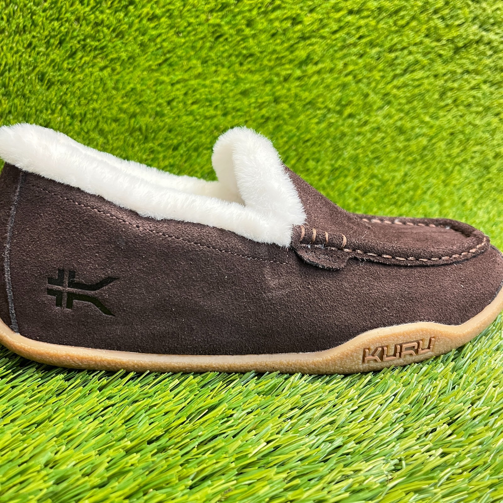 Kuru Loft Womens Size 9 Brown White Casual Walking Moccasin Slippers Shoes
