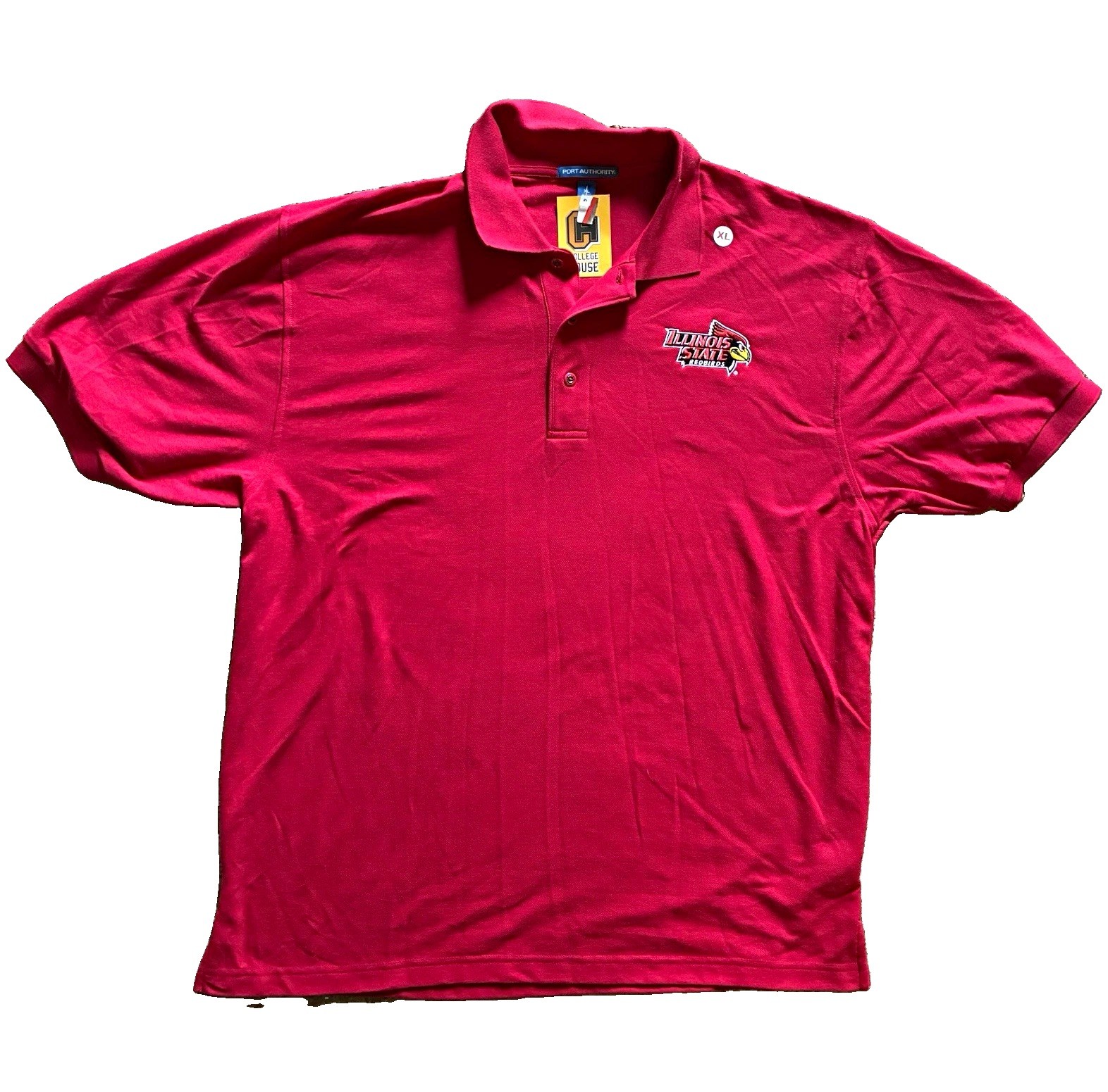 Port Authority Illinois State Redbirds Red Polo Shirt Men’s XL NEW with tags 