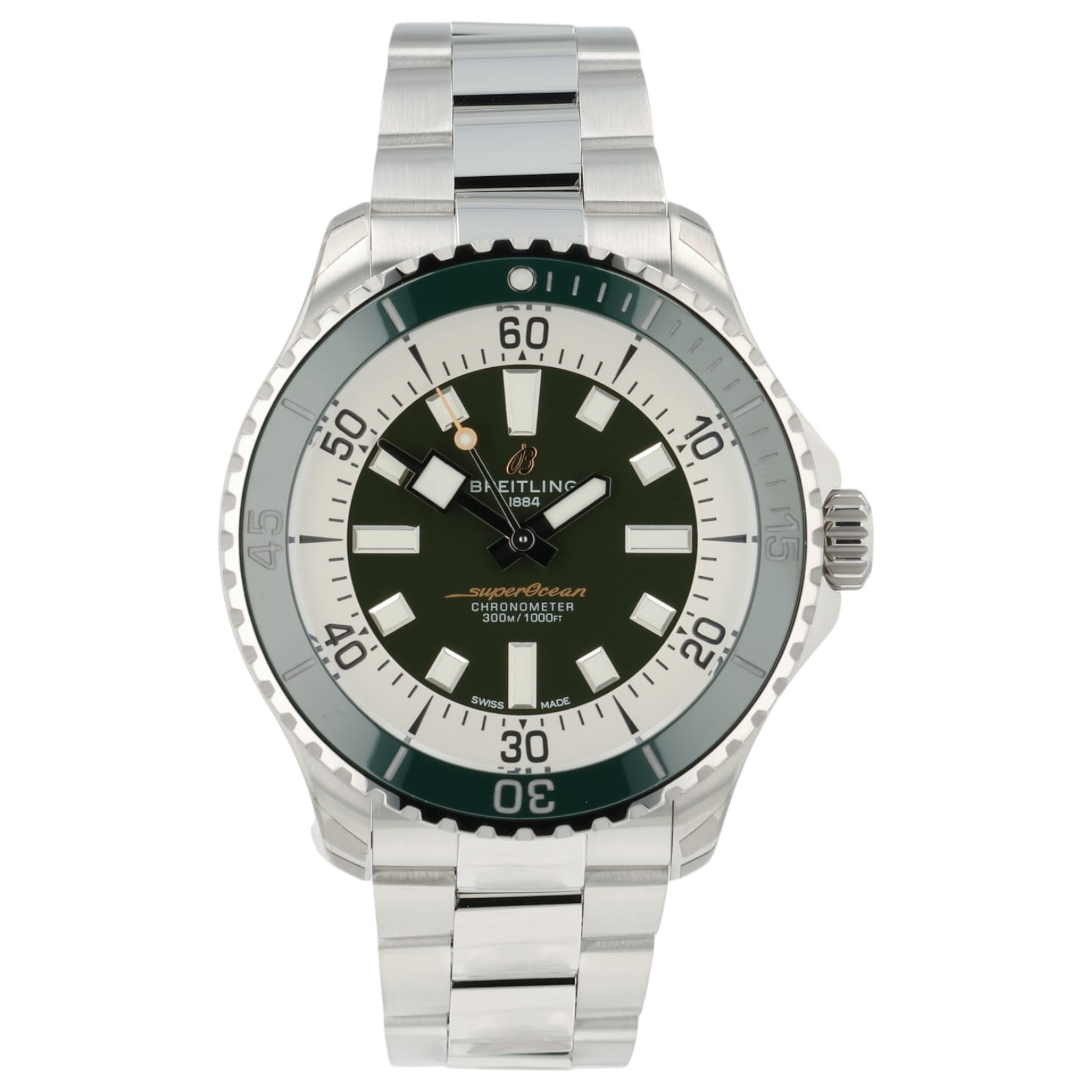 NEW 2026 Breitling Superocean Green Dial 44mm Automatic Men\'s Watch A17376 NEW 2026 Breitling Superocean Green Dial 44mm Automatic Men\'s Watch A17376