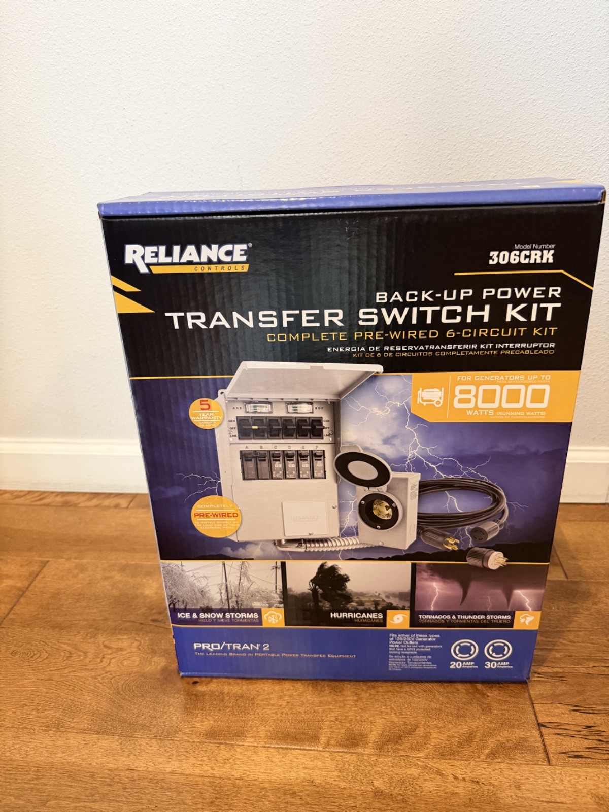 Reliance Controls 306CRK 30-Amp 240-Volt *INDOOR* Generator Power Transfer Kit