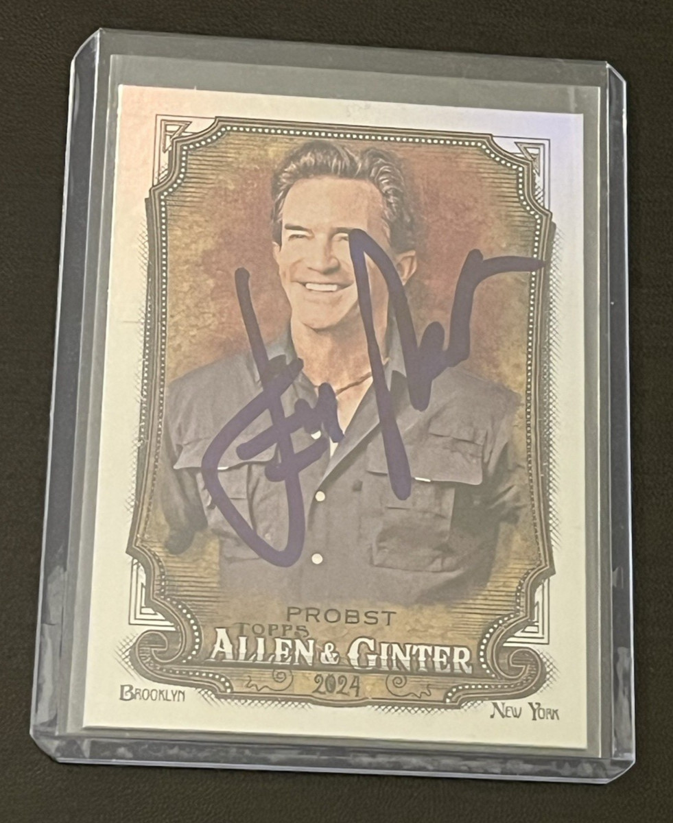 JEFF PROBST SIGNED \'24 ALLEN GINTER SILVER PORTRAIT CARD SURVIVOR AUTO PROOF A