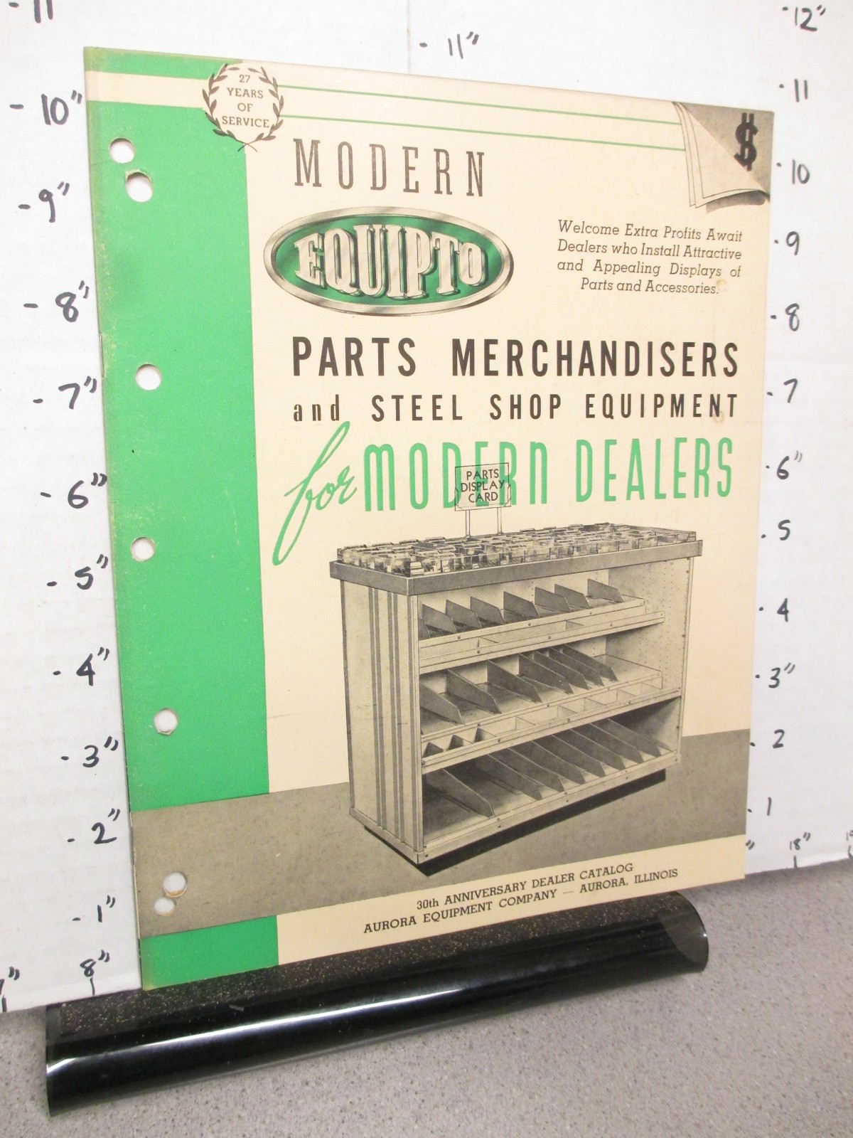 Aurora 1941 EQUIPTO automotive supply car tire store display sales catalog 