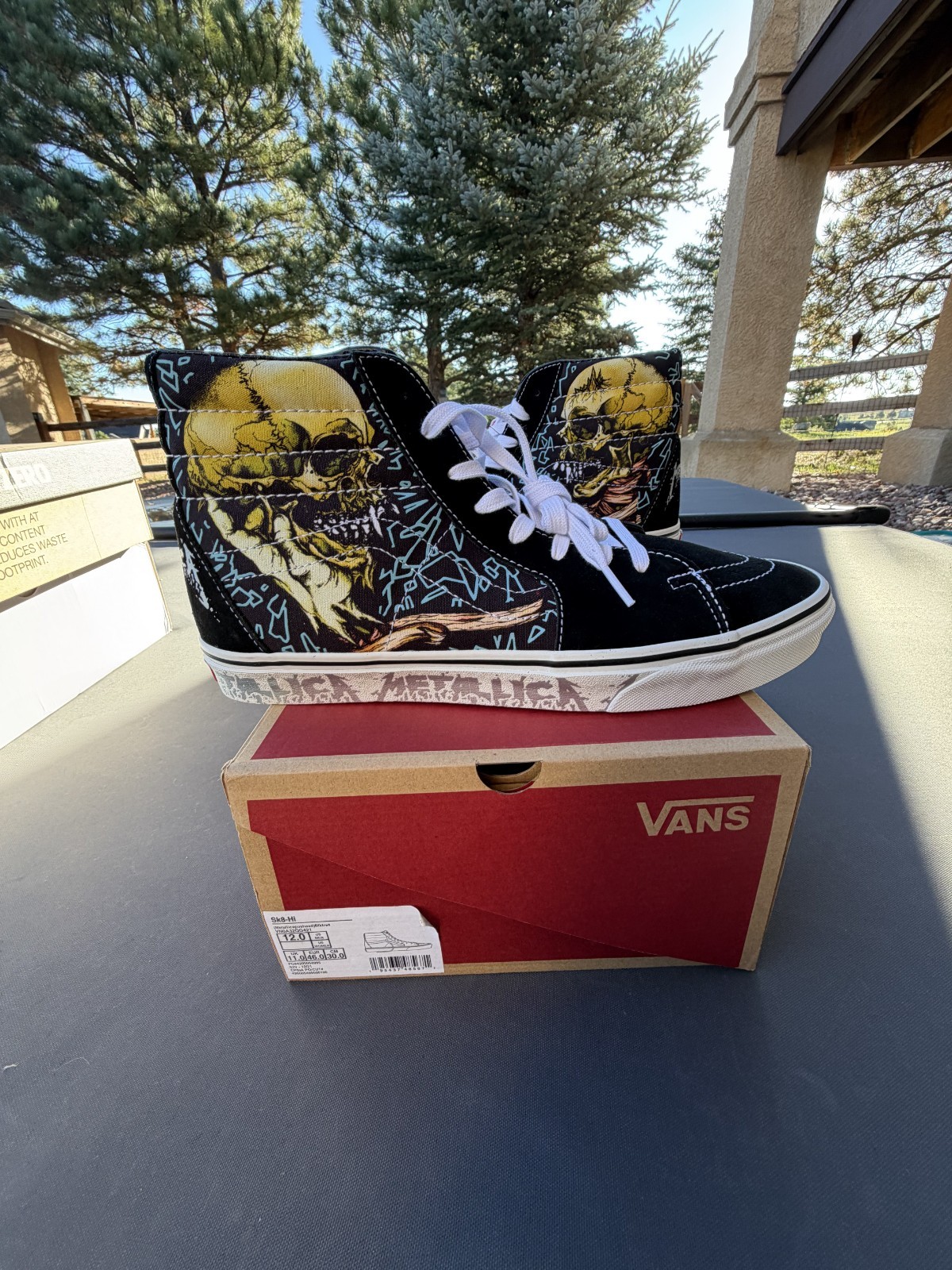 Vans x Metallica Sk8-Hi Pushead Skull VN0A32QG421 Mens Size 12 New with Box