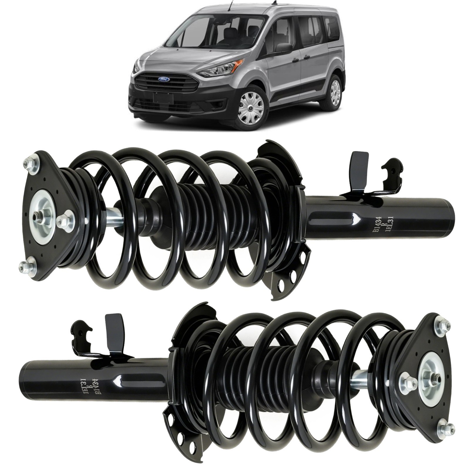 2 Conjunto de puntales delanteros completos para 2014-2022 Ford Transit Connect