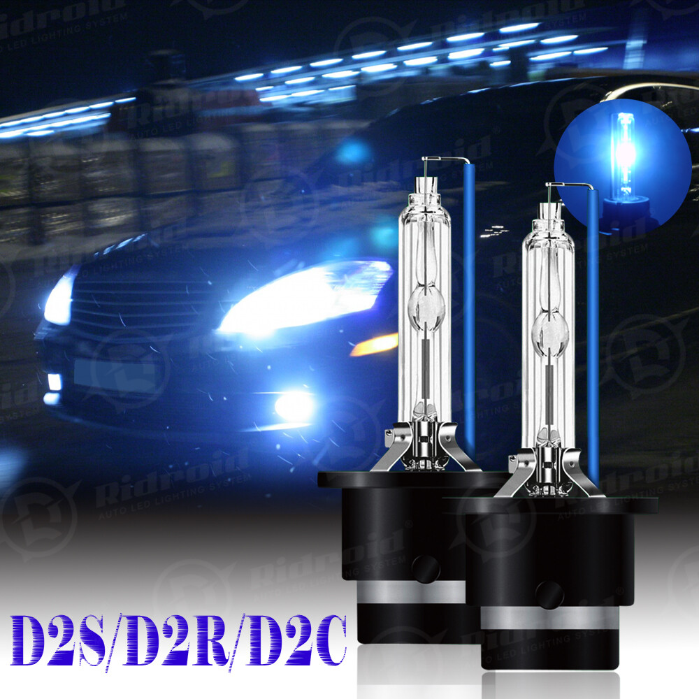 2x D2S 35W 8000K HID Xenon Replacement Low/High Beam Headlight Lamp Bulbs Blue
