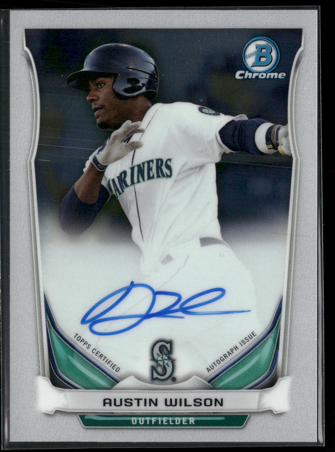 2014 Bowman Chrome #BCAP-AW Austin Wilson Prospect Autographs