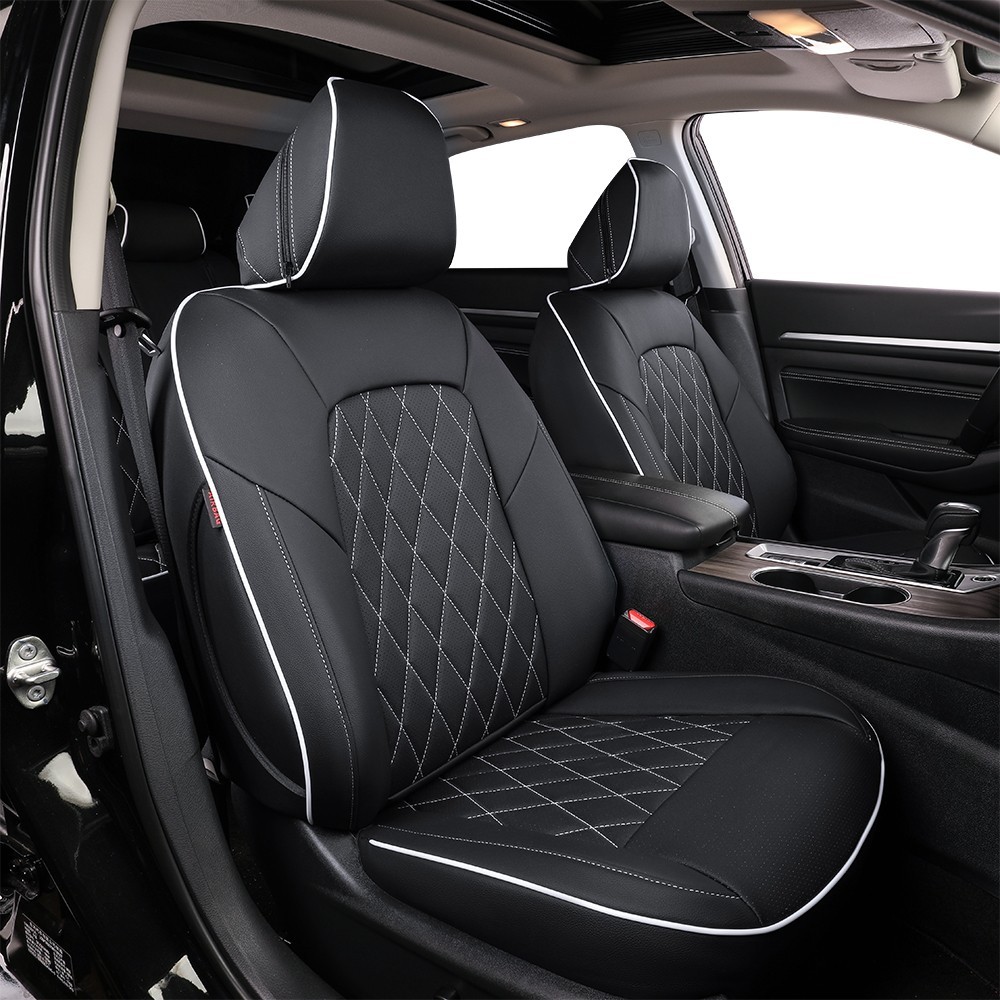 EKR Custom fot Nissan Altima Seat Covers 2019-2025 Waterproof Leather Black