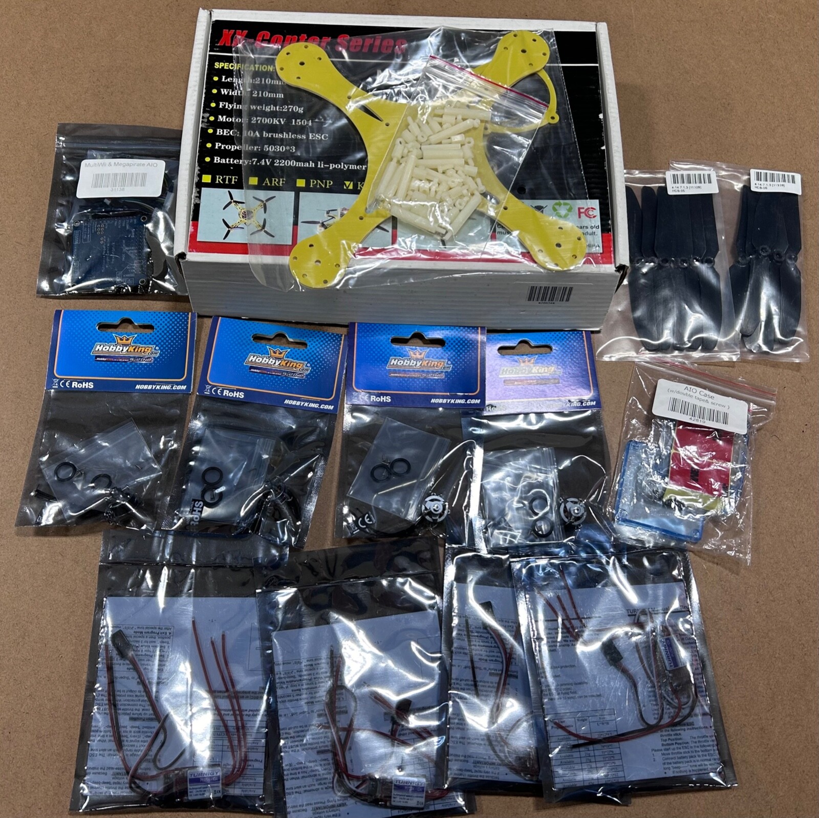 HOBBYKING DRONE KIT WITH MOTORS ESC MOTHER BOARD MINI COPTER XX-COPTER SERIES