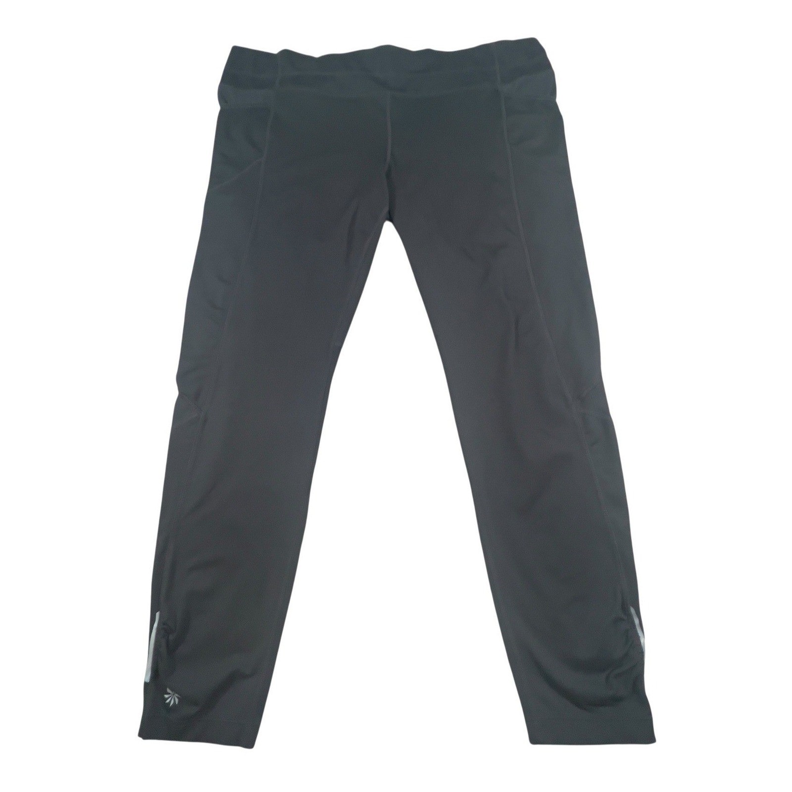 Athleta Womens 1X Curvy Black Leggings Zip Ankle Pockets Pull On Gym Activewear