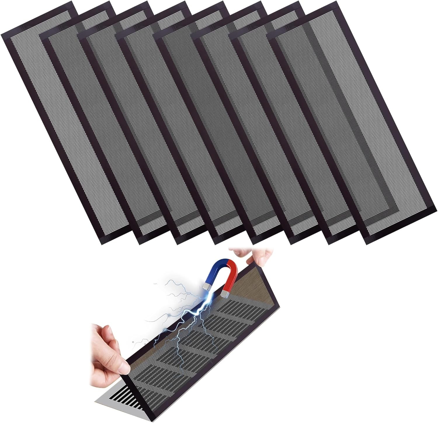 8Pcs Floor Vent Mesh Covers, 4X12\ 8Pcs Floor Vent Mesh Covers, 4X12\