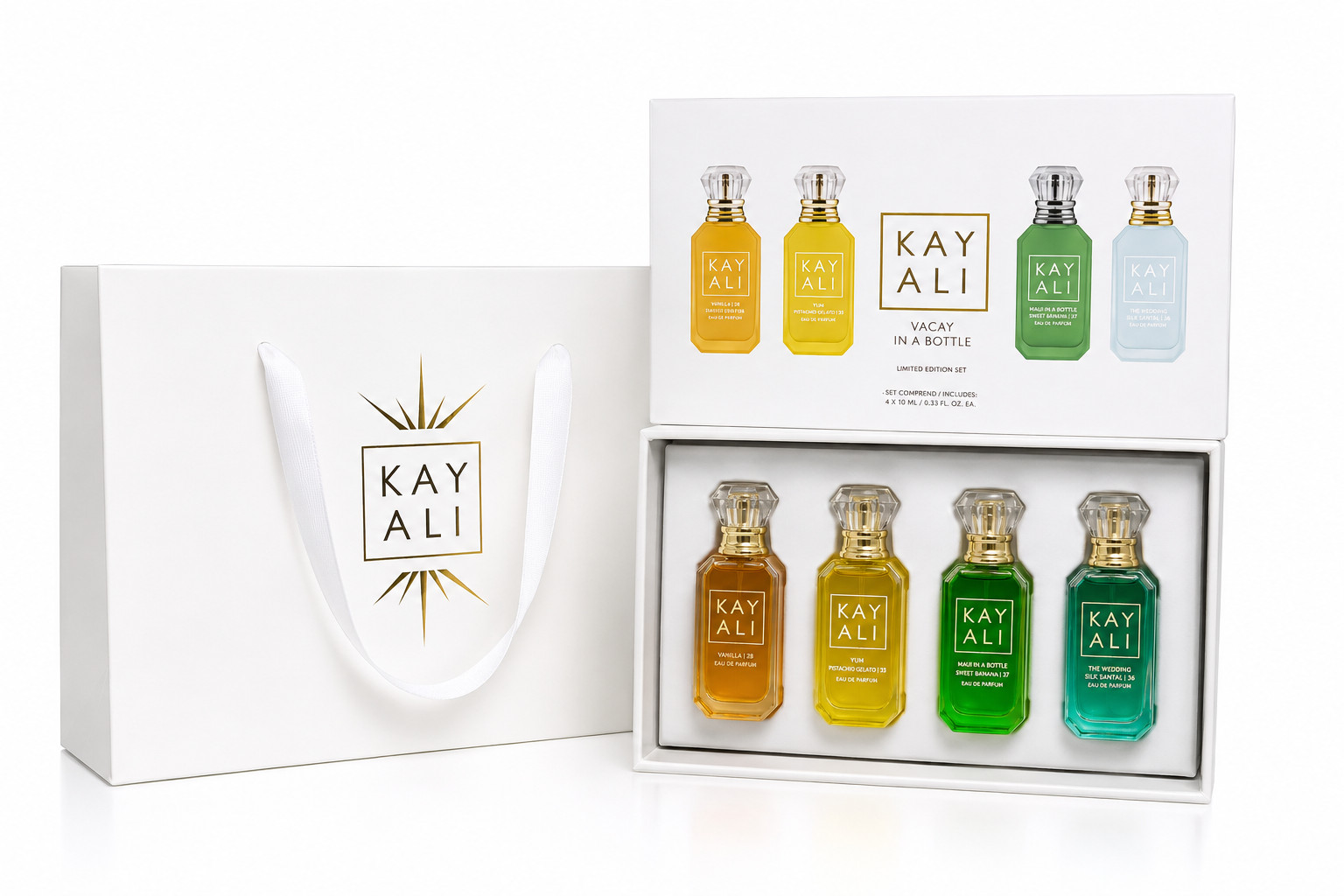 KAYALI Vacay In A Bottle EDP Perfume Gift Set 4 x 10ml Sealed In Box