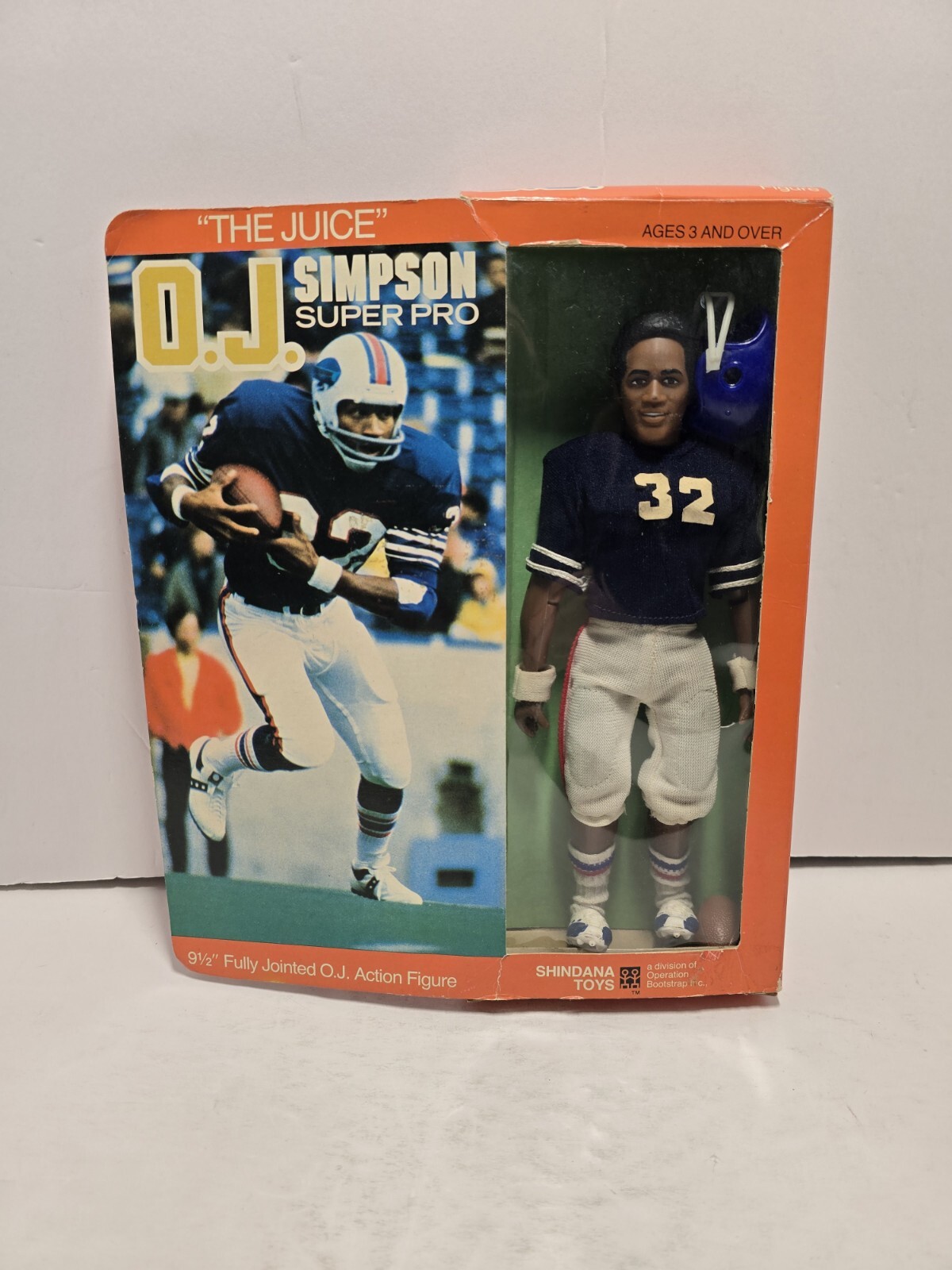 Vintage O.J. Simpson NFL Buffalo Bills Super Pro Figure Doll Shindana 1975