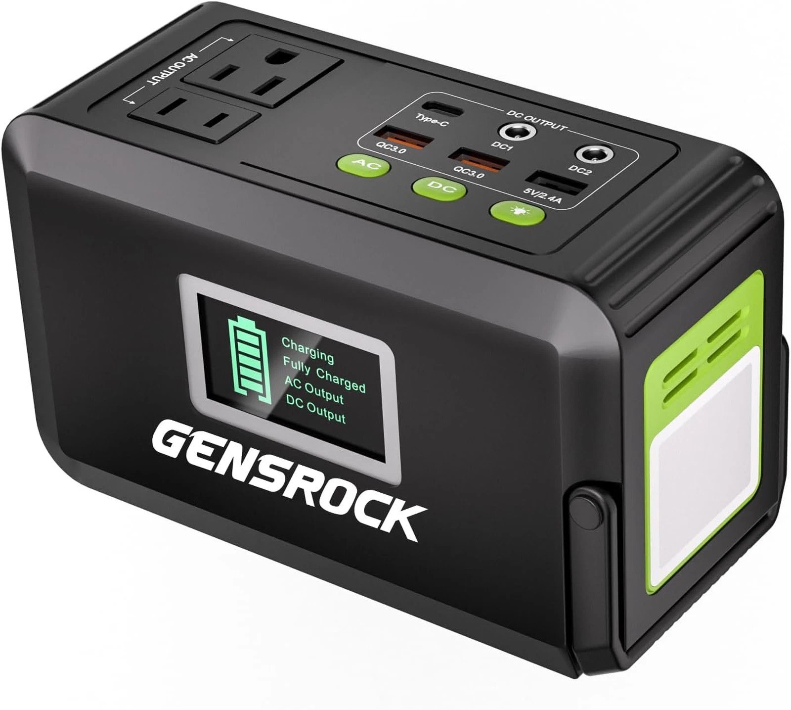 Portable Power Station 120W Power Bank with AC Outlet 24000mAh USB C LED Light
