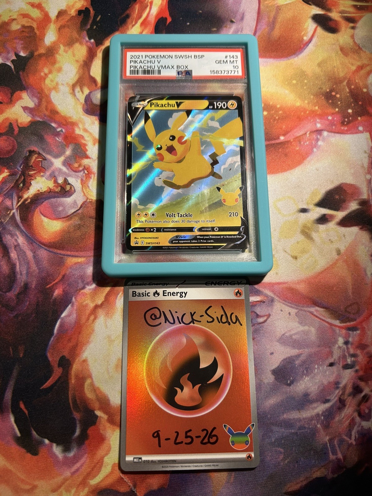 PSA 10 Pikachu V 2021 Pokemon Celebrations - Black Star Promo SWSH143