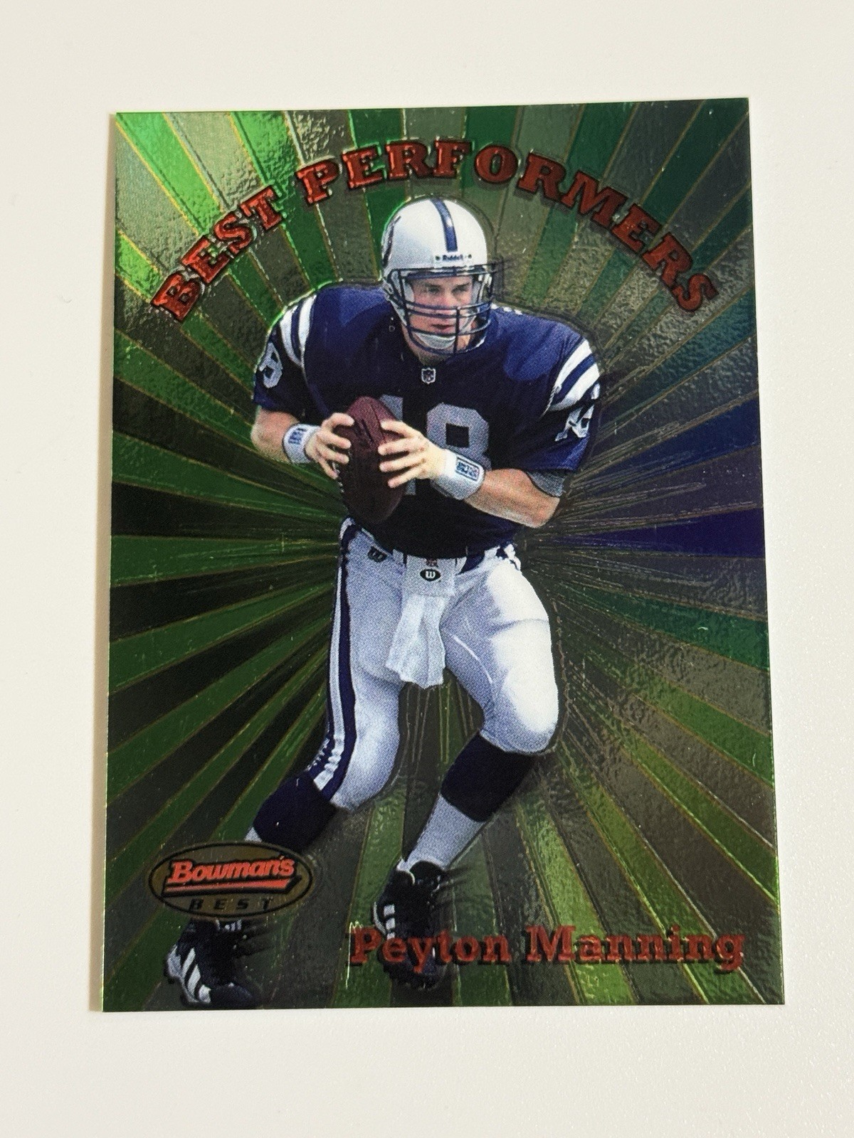 1998 Bowman’s Best Peyton Manning Best Performers RC #BP1 Indianapolis Colts