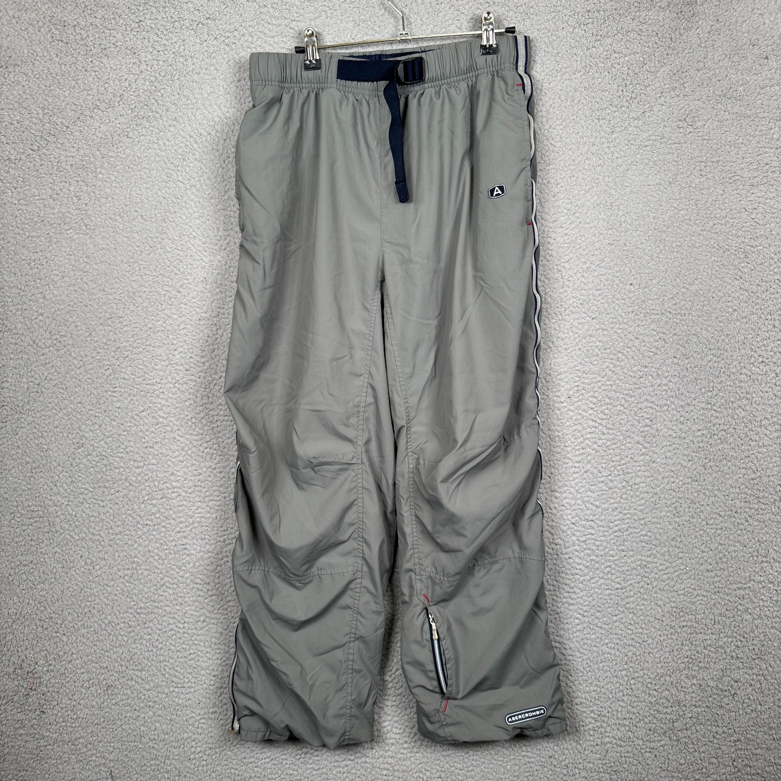 VTG Abercrombie Pants Mens S Gray Gym Issue Wide Baggy Skater  Grunge Y2K