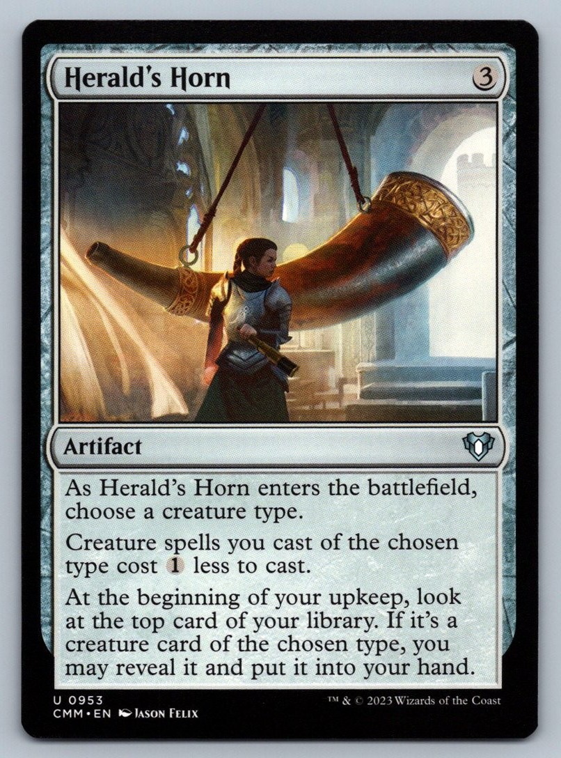 Herald\'s Horn #953 Commander Masters Magic: The Gathering MTG - NM