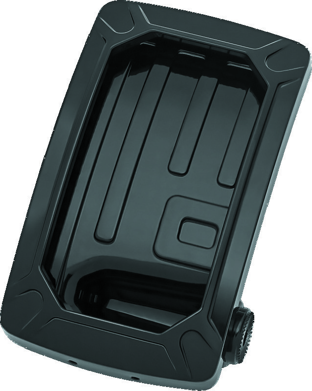 Kuryakyn 3191 Nova Vertical Side Mount License Plate Holder Gloss Black LED