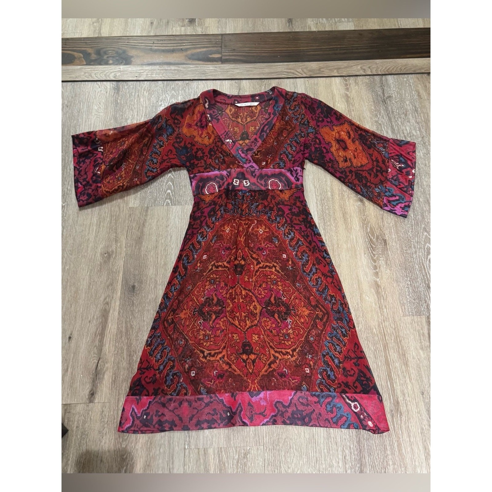 Rare Diane Von Furstenberg DVF Thea Silk Kimono Dress *See Description