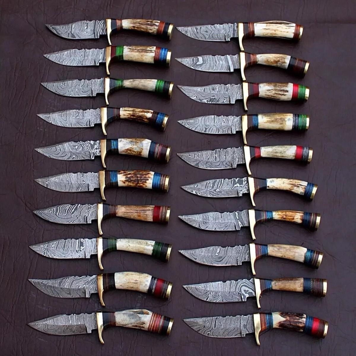 Lot of 20 Pcs Custom Handmade Damascus Steel 8