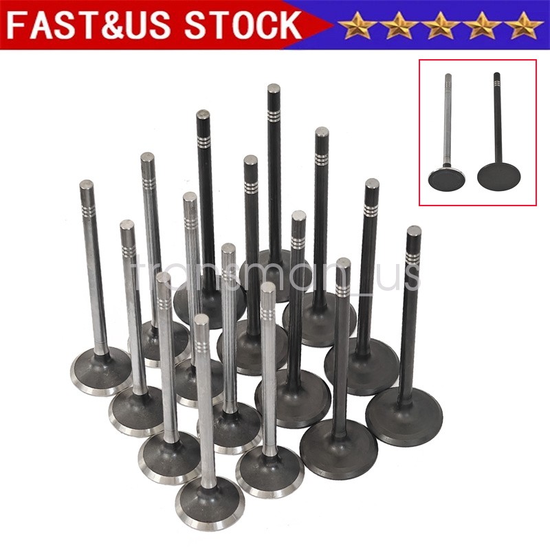 16Pc Engine Intake & Exhaust Valves Set For 2018-25 Jeep Wrangler Grand Cherokee