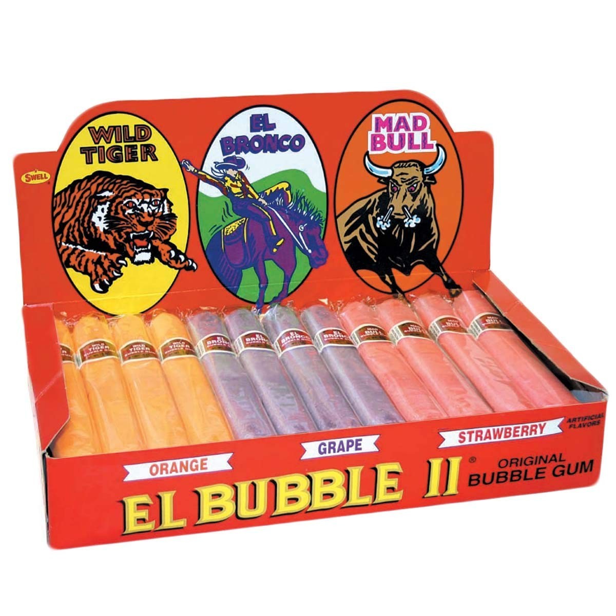 Dubble Bubble El II Gum Cigars, Assorted Fruit Assorted,Orange 