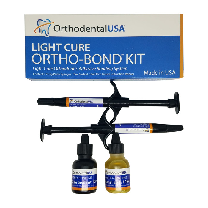 LOT X 3 ORTHO-BOND SYSTEM ADHESIVE CEMENT KIT LIGHT CURE 2 plungers/USA Seller