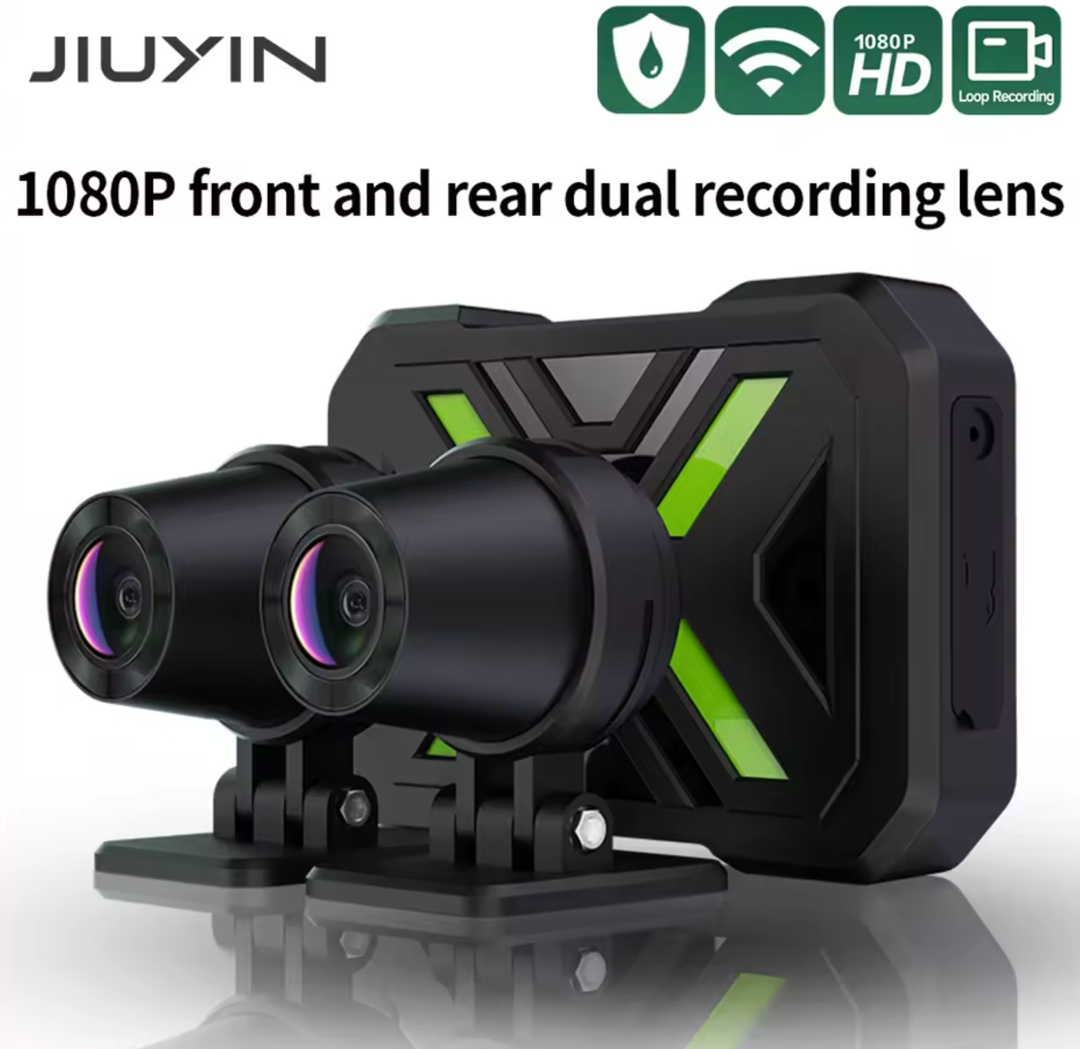 JIUYIN Dual 1080P Motorcycle DVR Full Body Waterproof Moto Camera WiFi Dash Cam