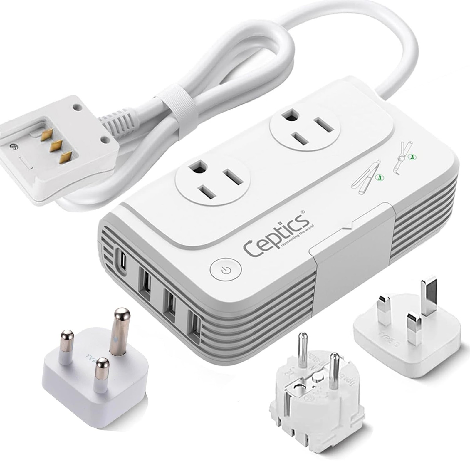 Ceptics South Africa Voltage Converter - 200W Convert 220V to 110V for Device...