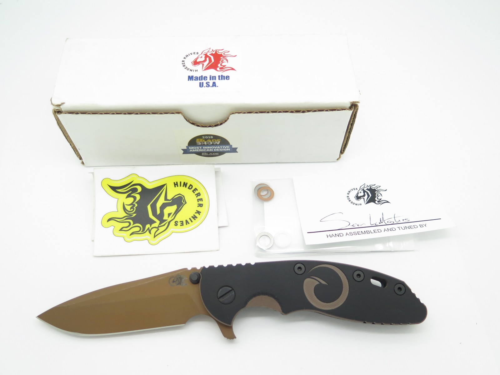 Hinderer XM-18 Spanto 20CV Blade Origin Collab G10 Titanium Folding Pocket Knife Hinderer XM-18 Spanto 20CV Blade Origin Collab G10 Titanium Folding Pocket Knife